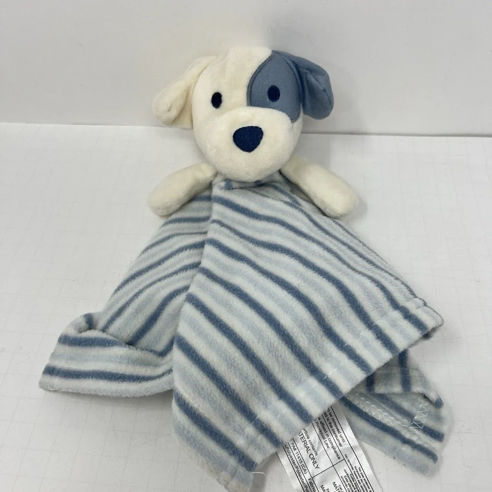 Chickpea Pajama Plush Dog Lovey Security Blanket Blue Striped 14x14 Baby comfort